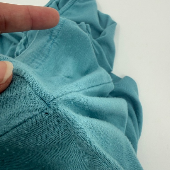 Bella Bird Dress Women XXL Blue Short Sleeve Stretch Midi Scoop Neck Comfy - Picture 3 of 10